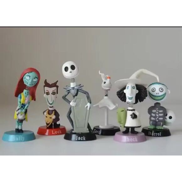The Nightmare Before Christmas Action Figures 6 pieces new Jack Skellington‎ - Picture 1 of 5